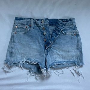 Cheeky short high rise denim shorts